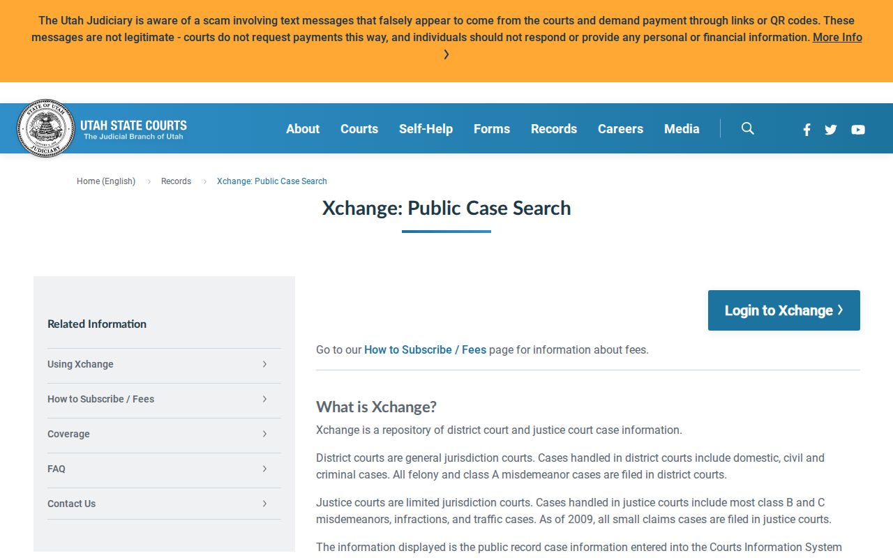 Duchesne County active warrants, Utah Courts public record and sealed case guidance